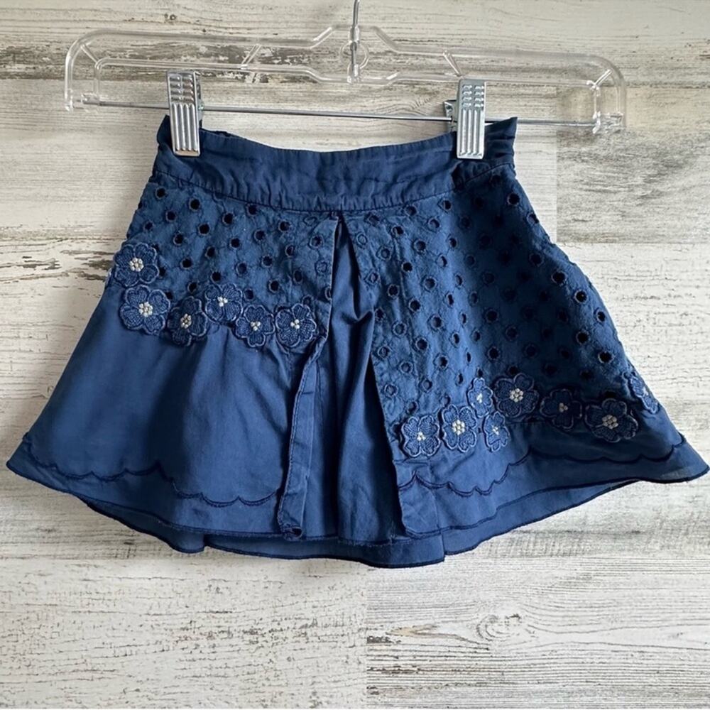 Little Marc Jacobs Girls 2Y Cotton Navy‎ A-line Skater
Embroidered Skirt